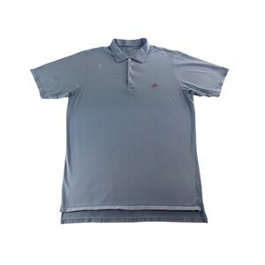 B‎ Draddy USA Mens Polo Shirt Light Blue Short Sleeve Embroidered Logo Size L